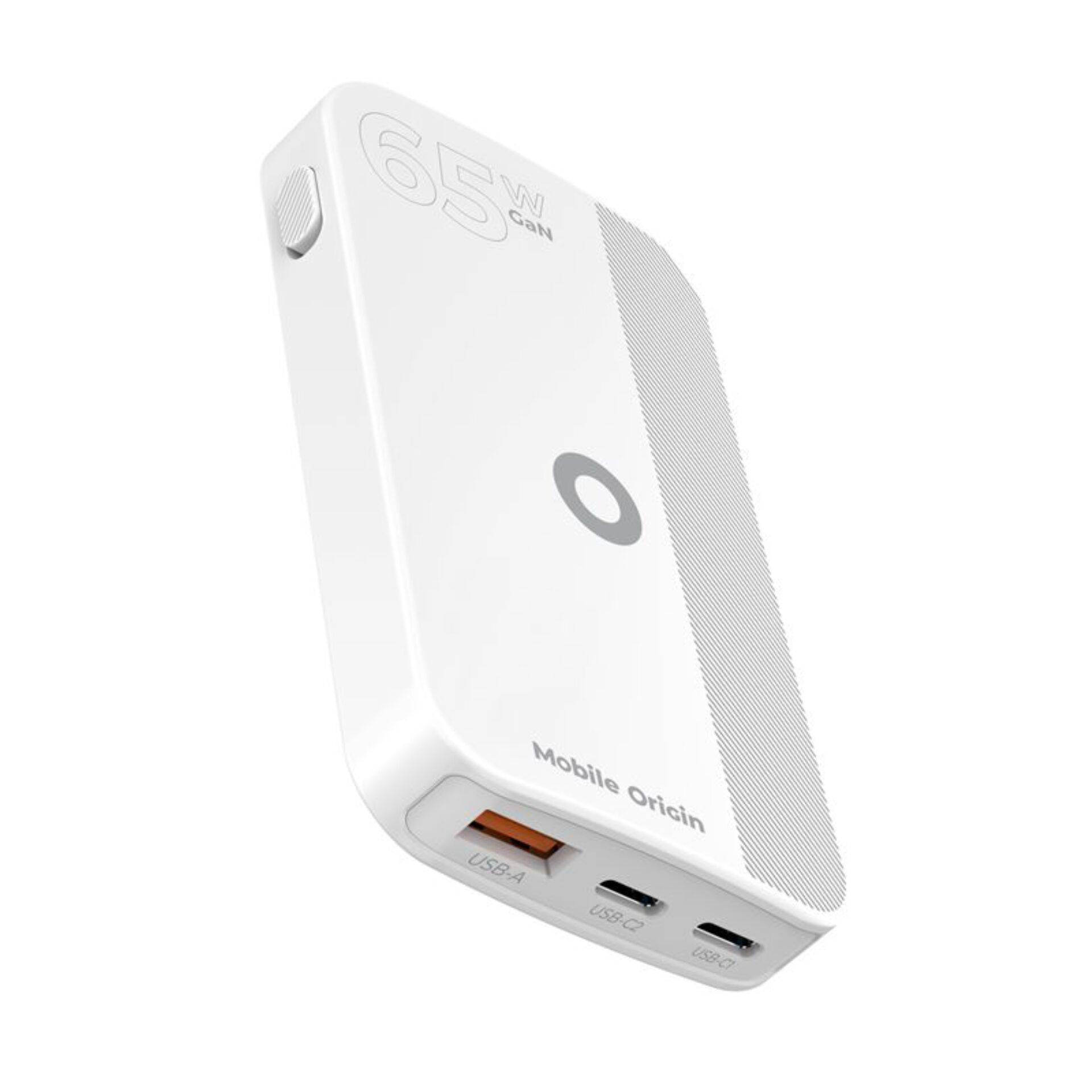 Mobile Origin 65W GaN Slim dual USB-C single USB-A, wit-1