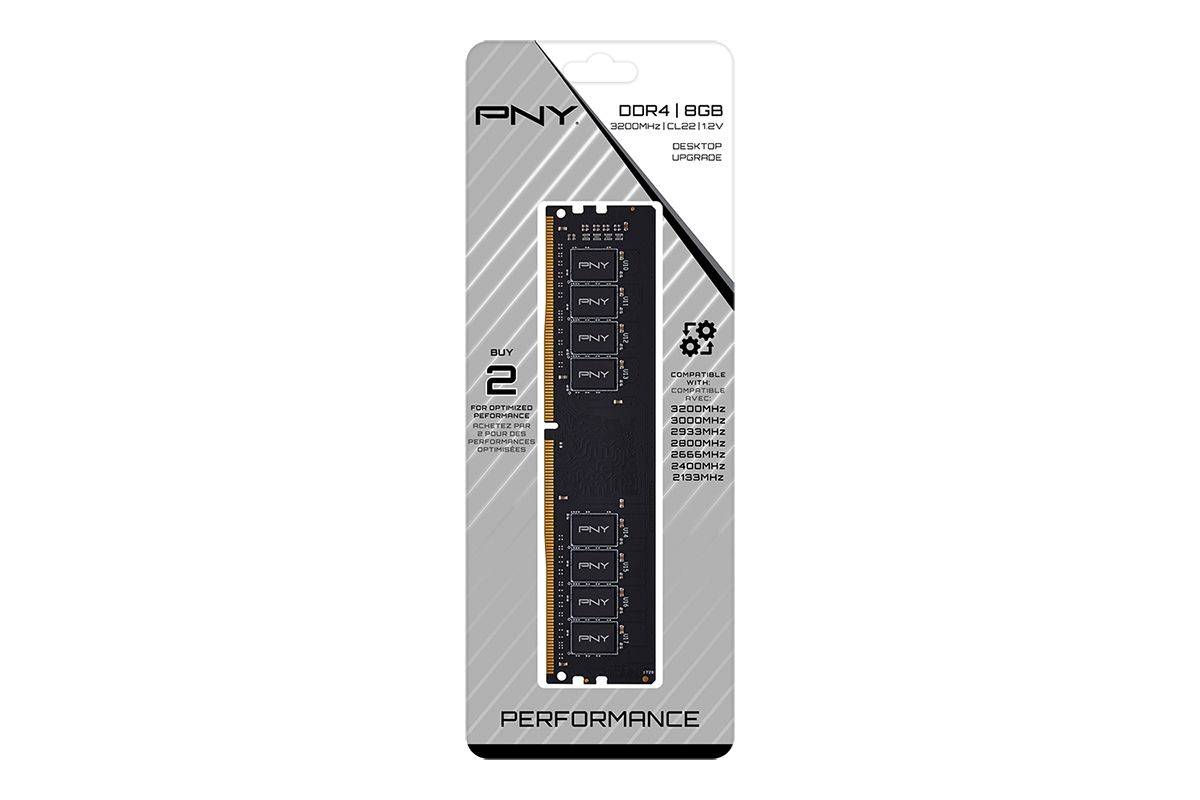 PNY MD8GSD43200-TB geheugenmodule 8 GB 1 x 8 GB DDR4 288-pins DIMM-1