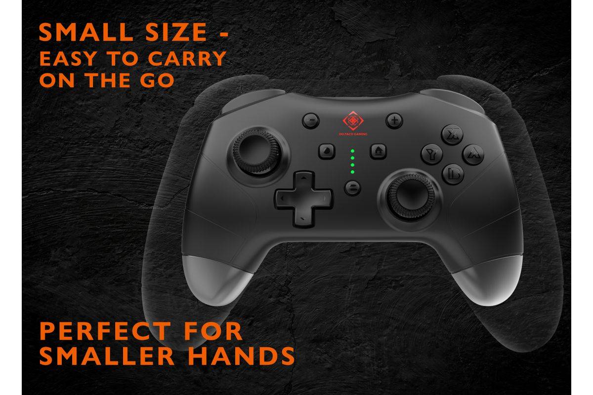 Deltaco Gaming GAM-183 gamecontroller zwart Bluetooth/USB joystick + push lever Nintendo Switch-3