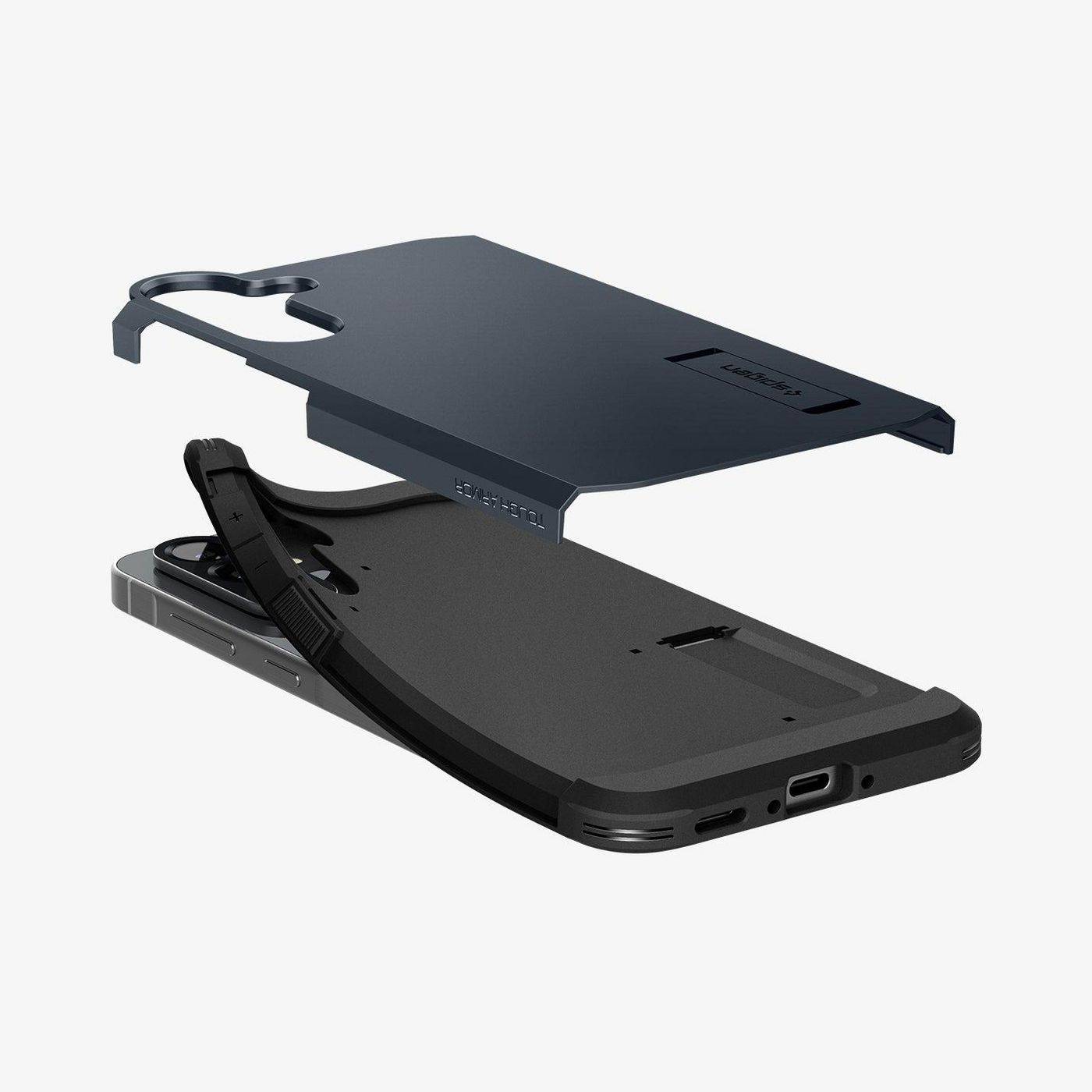 Spigen Tough Armor Galaxy A56 5G hoesje metaal leisteen-4