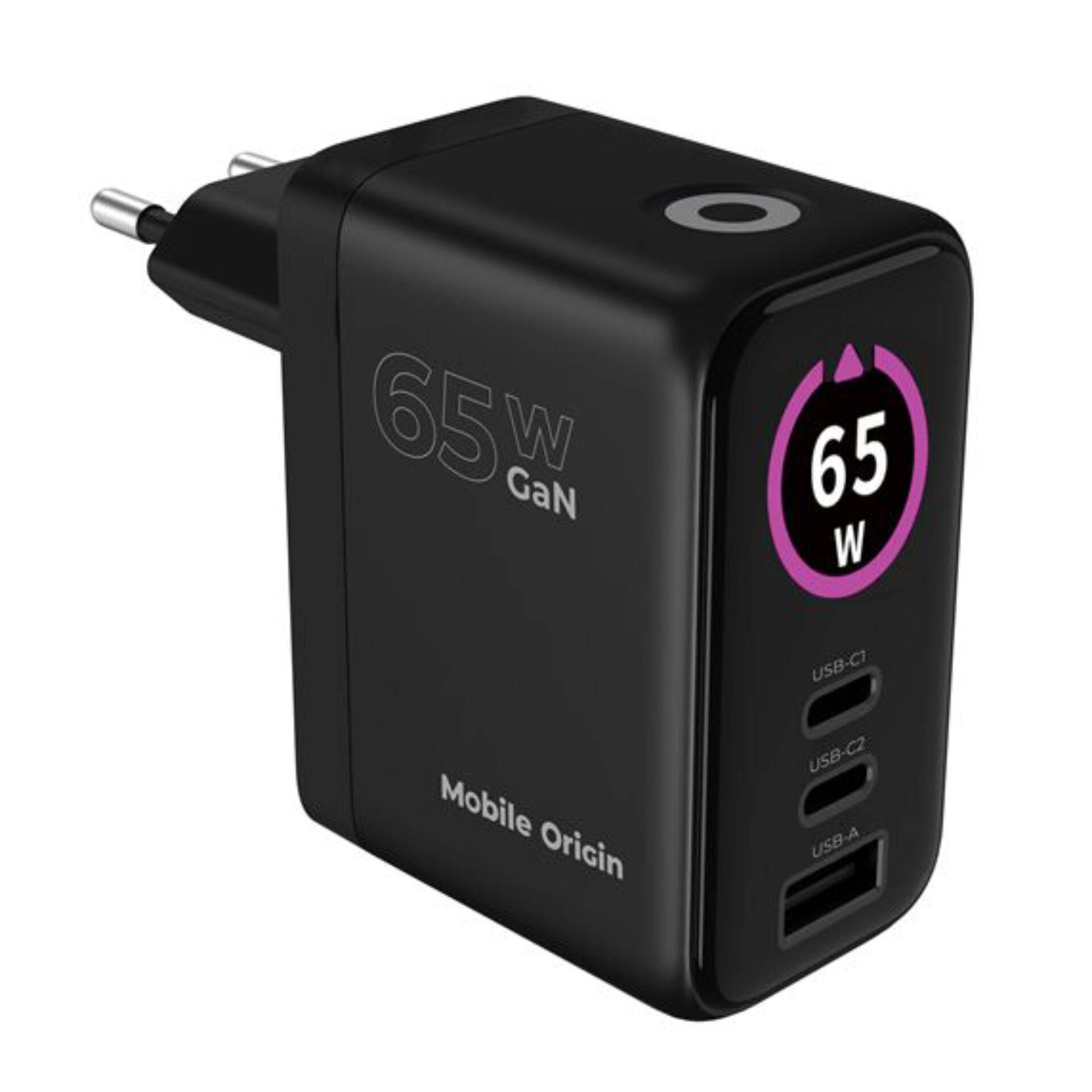 Mobile Origin 65W GaN-oplader PW20 2x USB-C + USB-A-1