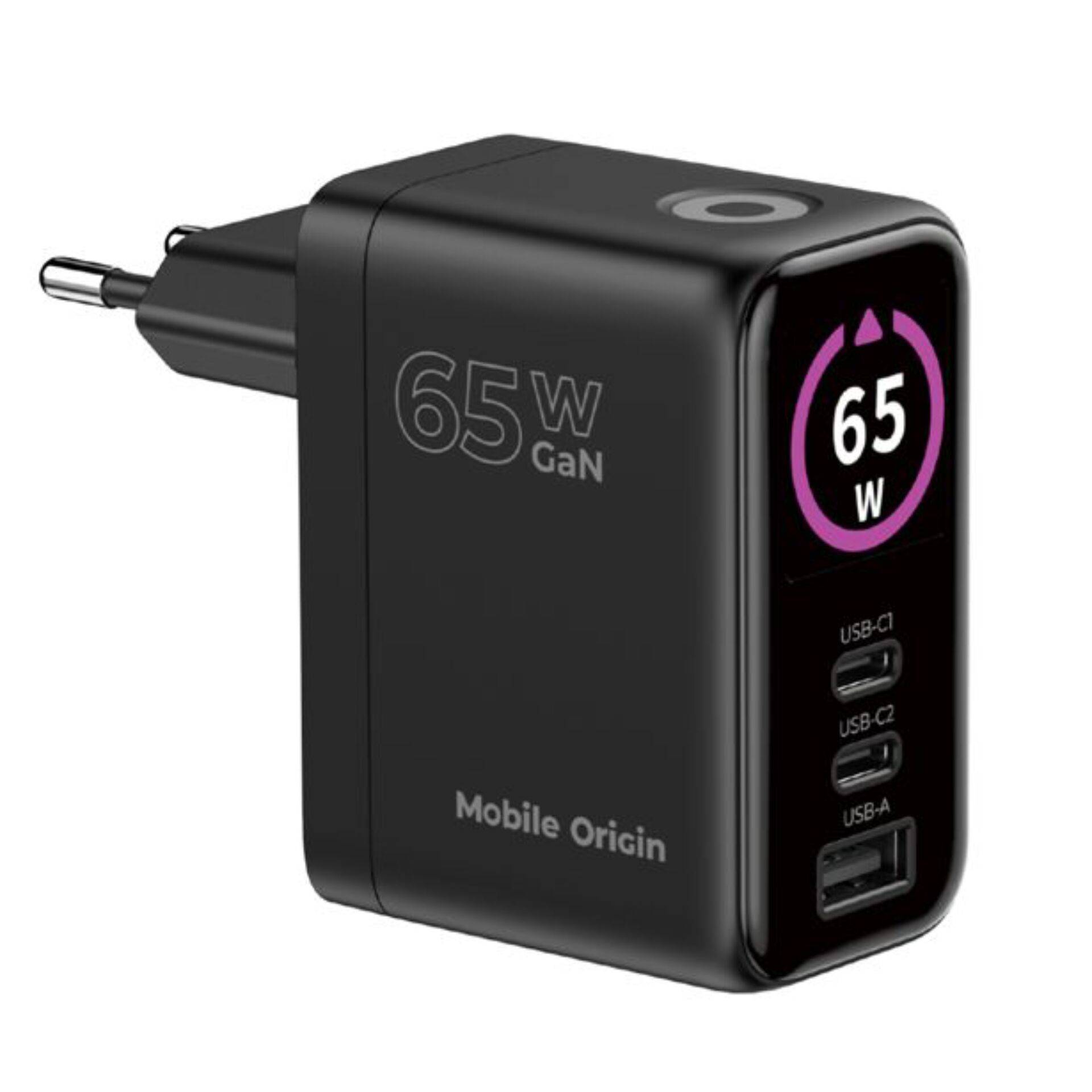 Mobile Origin 65W GaN-oplader PW20 2x USB-C + USB-A-2