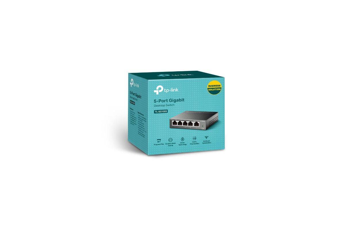 TP-Link TL-SG105S(UN) netwerkswitch, onbeheerd Gigabit Ethernet (10/100/1000), desktop, zwart-3