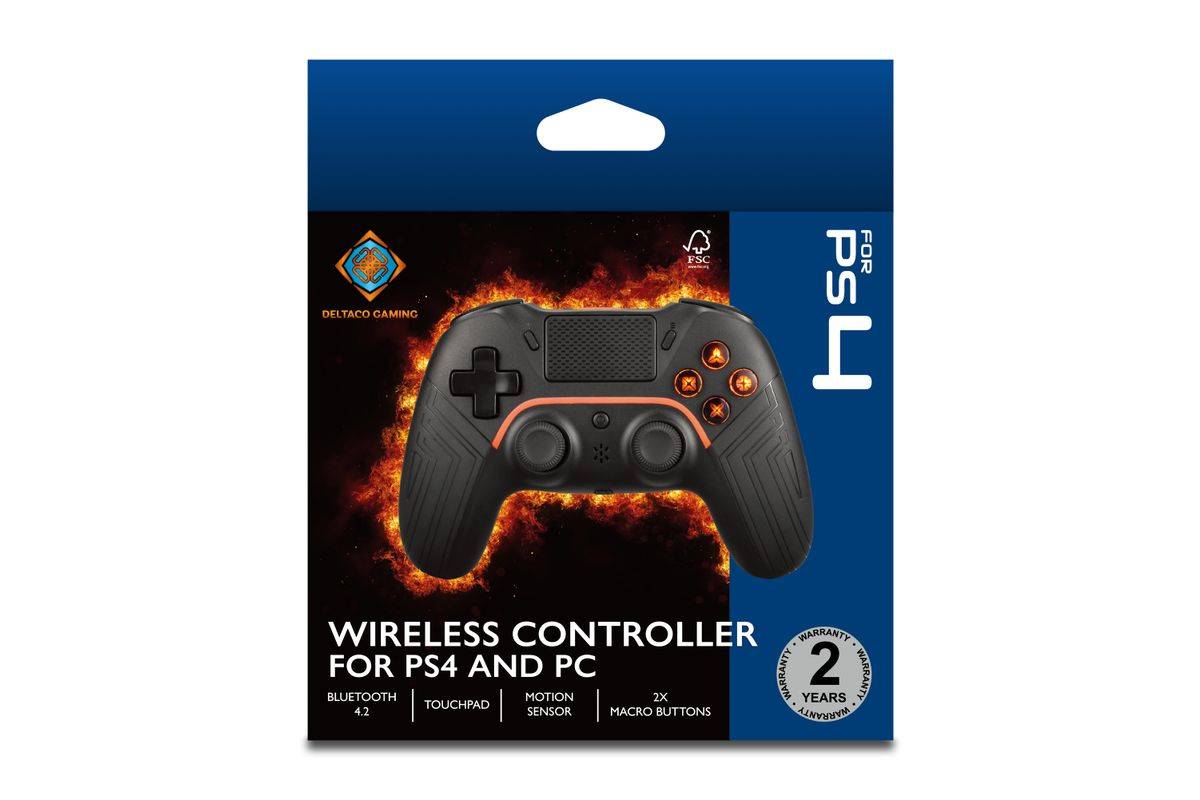 Deltaco Gaming GAM-139 Gamecontroller Zwart Bluetooth/USB Digitale Gamepad Android PC PlayStation 4-1