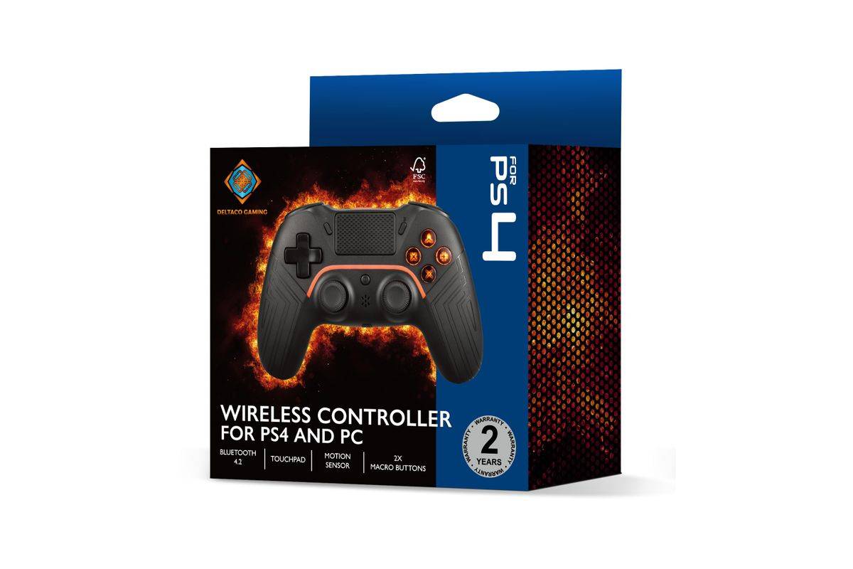 Deltaco Gaming GAM-139 Gamecontroller Zwart Bluetooth/USB Digitale Gamepad Android PC PlayStation 4-2