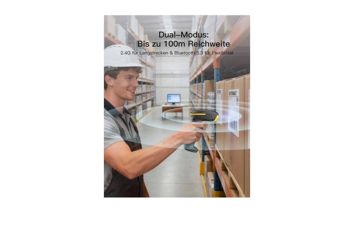 inateck barcodescanner BCST-24 zwarte kit draadloos 1D CCD-2