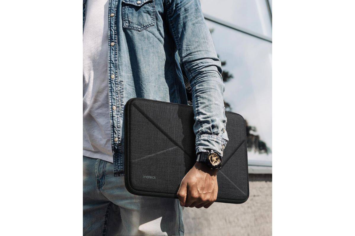 Inateck 13" laptoptas met accessoirevak LB01007-13_zwart-2
