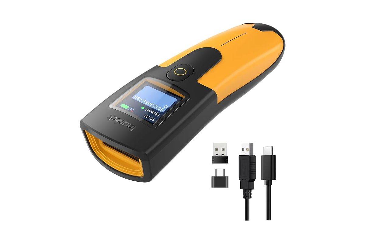 Inateck barcodescanner 48 zwart draadloos 2D bedraad-0