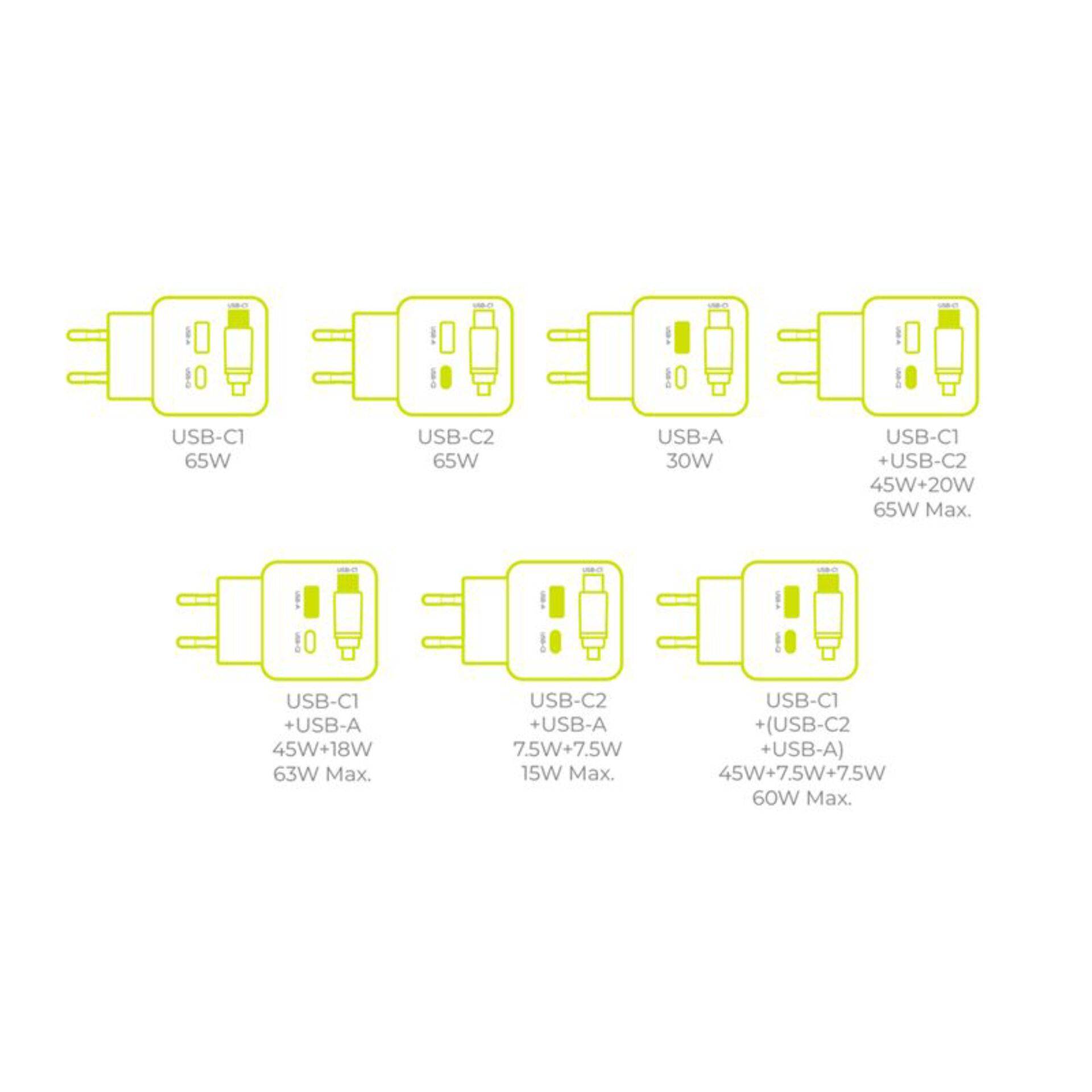 Mobile Origin 65W GaN-oplader PW3 USB-C-kabel (65 cm) + USB-A-0