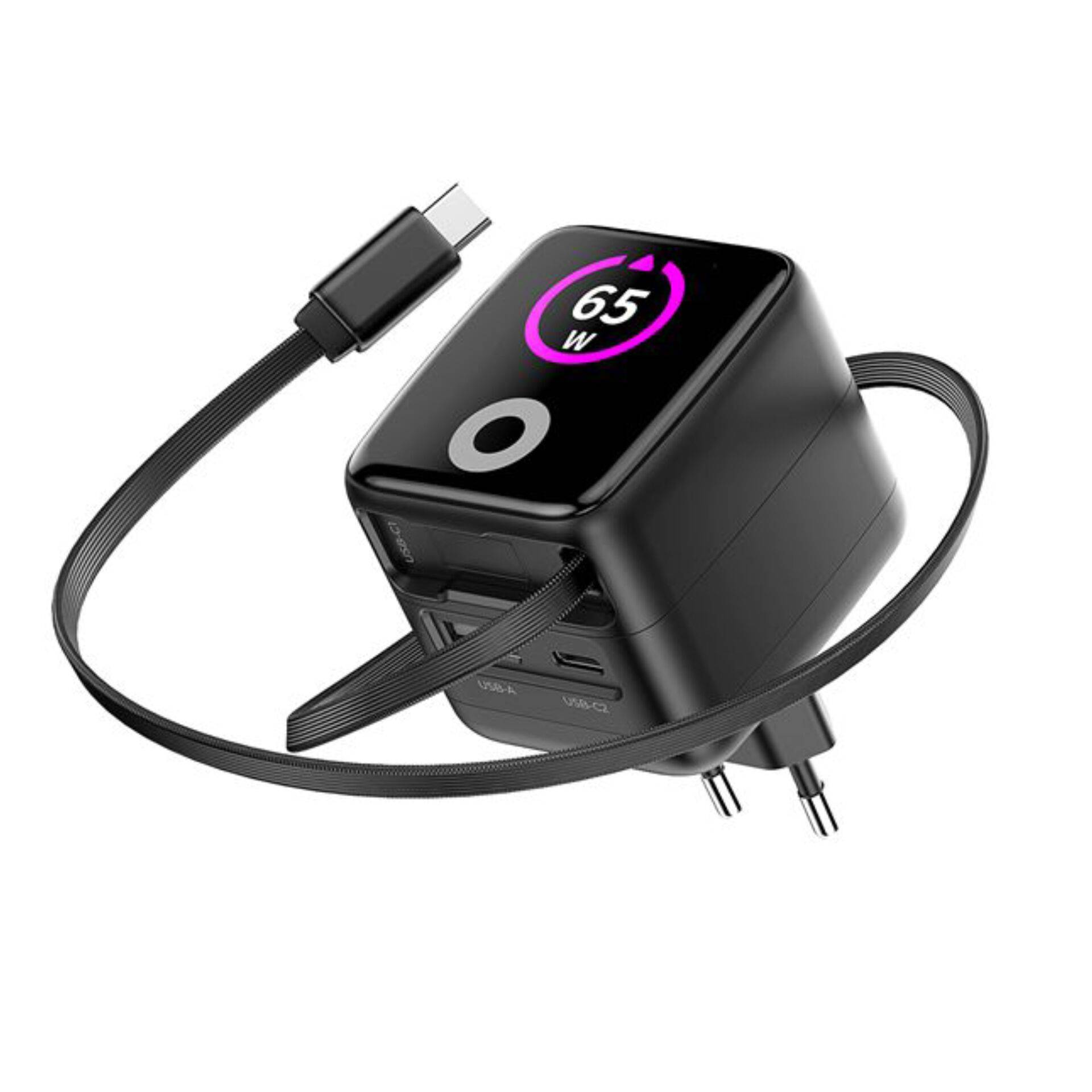 Mobile Origin 65W GaN-oplader PW3 USB-C-kabel (65 cm) + USB-A-3