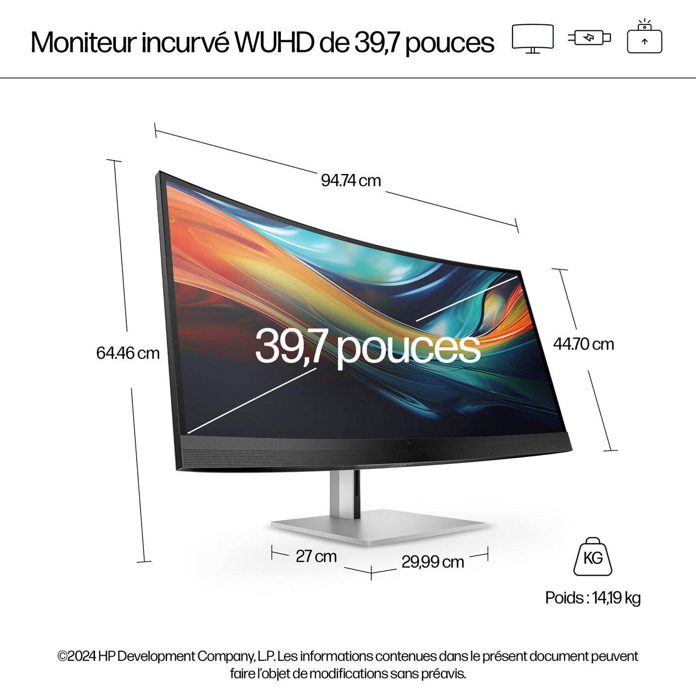 HP Series 7 Pro 39,7 inch 5K2K-conferentiemonitor - 740pm-4