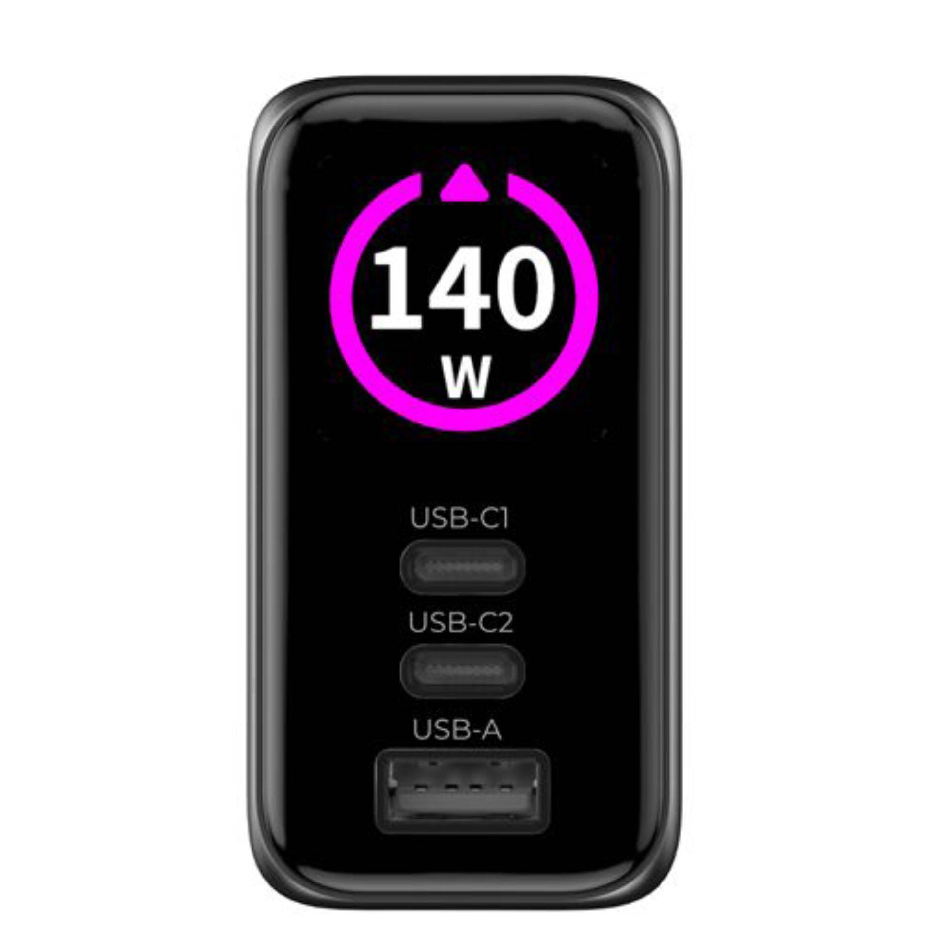 Mobile Origin 140W GaN-oplader PW21 2x USB-C + 2x USB-A-3