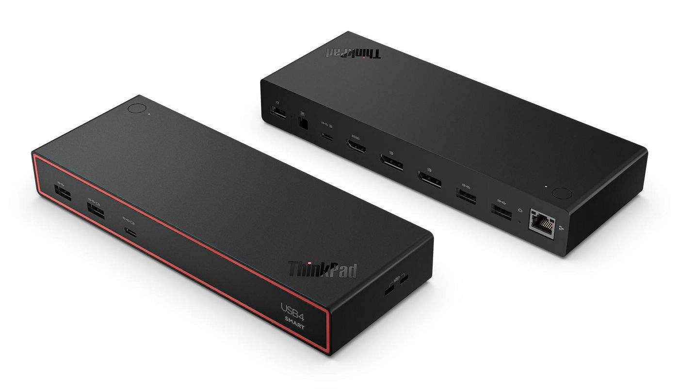 Lenovo Thinkpad USB4 Smart Dock 5500 met 135W-adapter (bedraad, zwart)-3