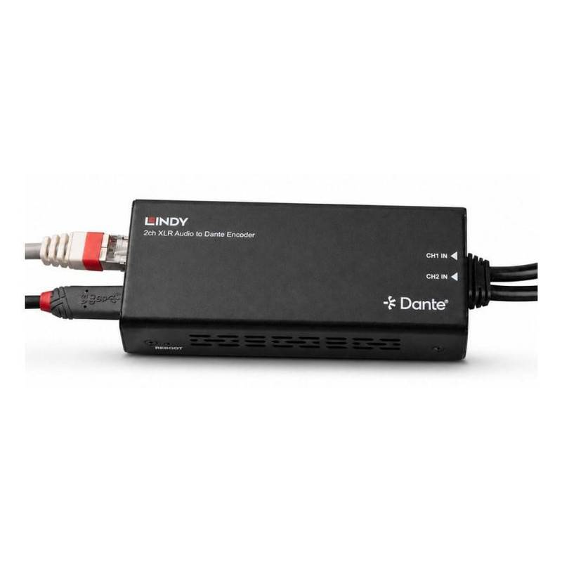 Lindy 2-kanaals XLR-audio-naar-Dante-encoder-3
