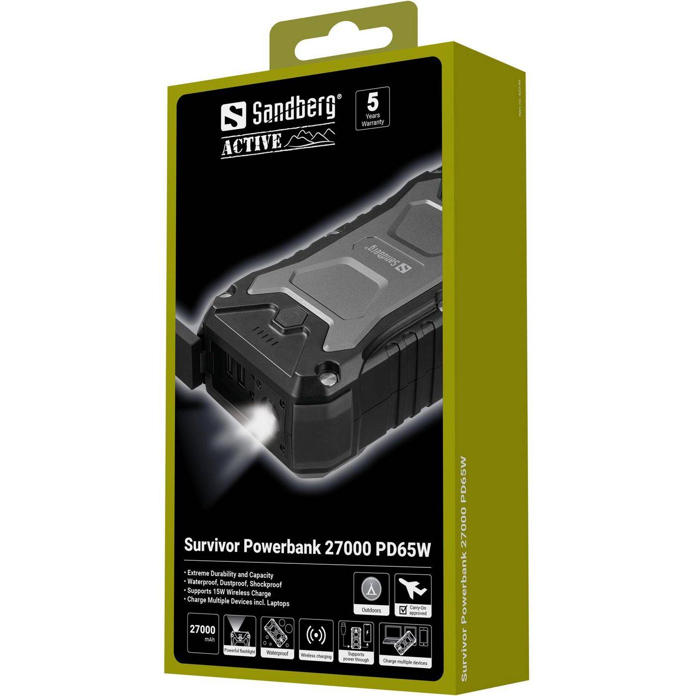 Sandberg Survivor Powerbank 27000 PD65W is de ultieme reservebatterij voor het opladen van mobiele telefoons-4