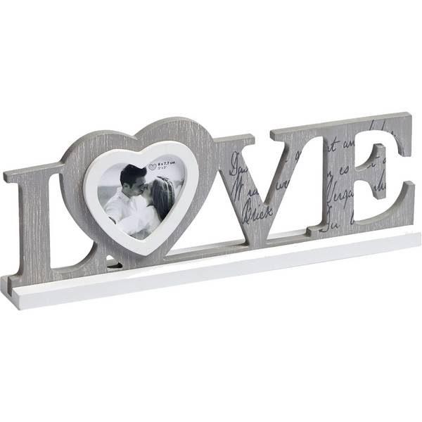 Walther Love Schriftzug 8x7,7 hout portret grijs YF199D