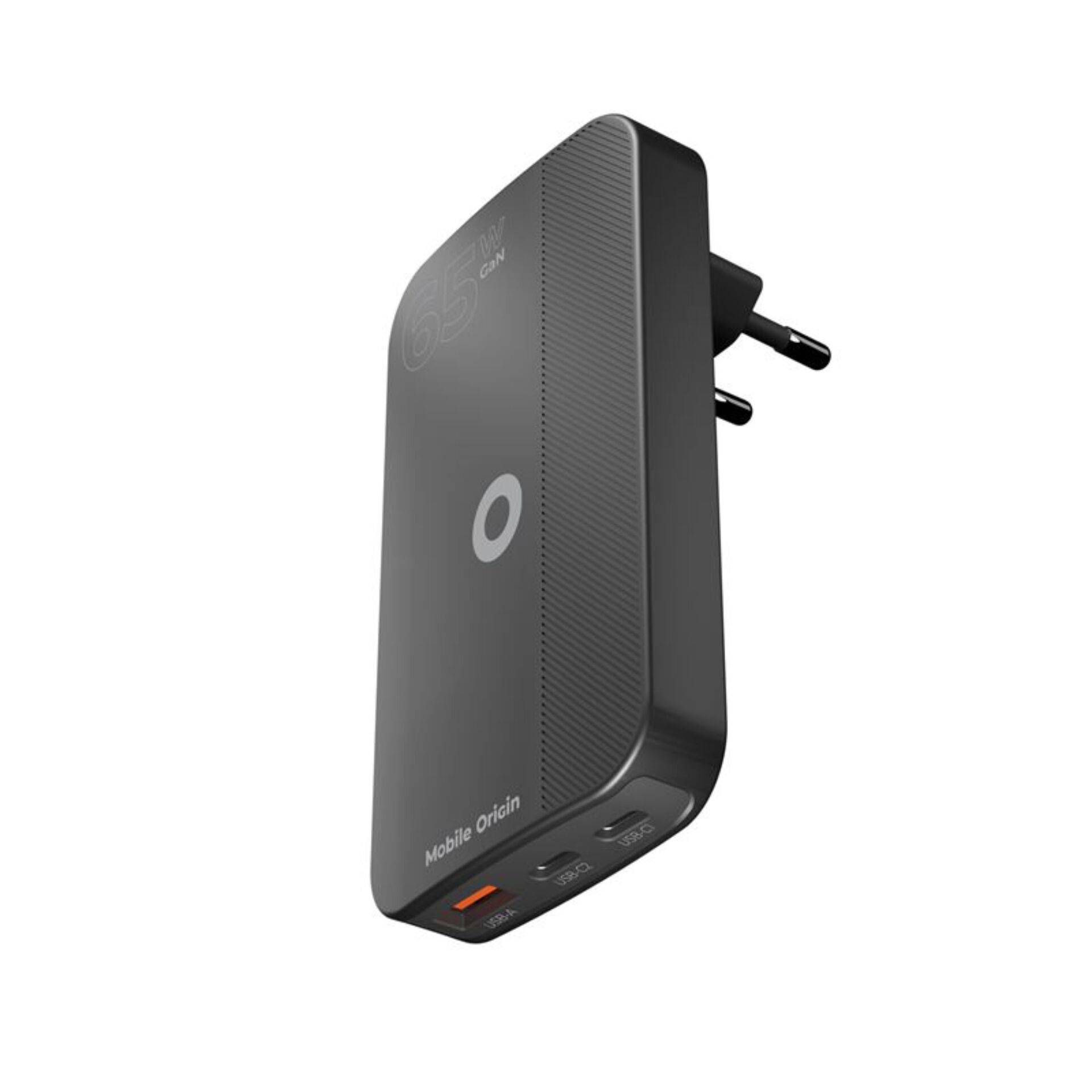 Mobile Origin 65W GaN Slim dual USB-C single USB-A zwart-3