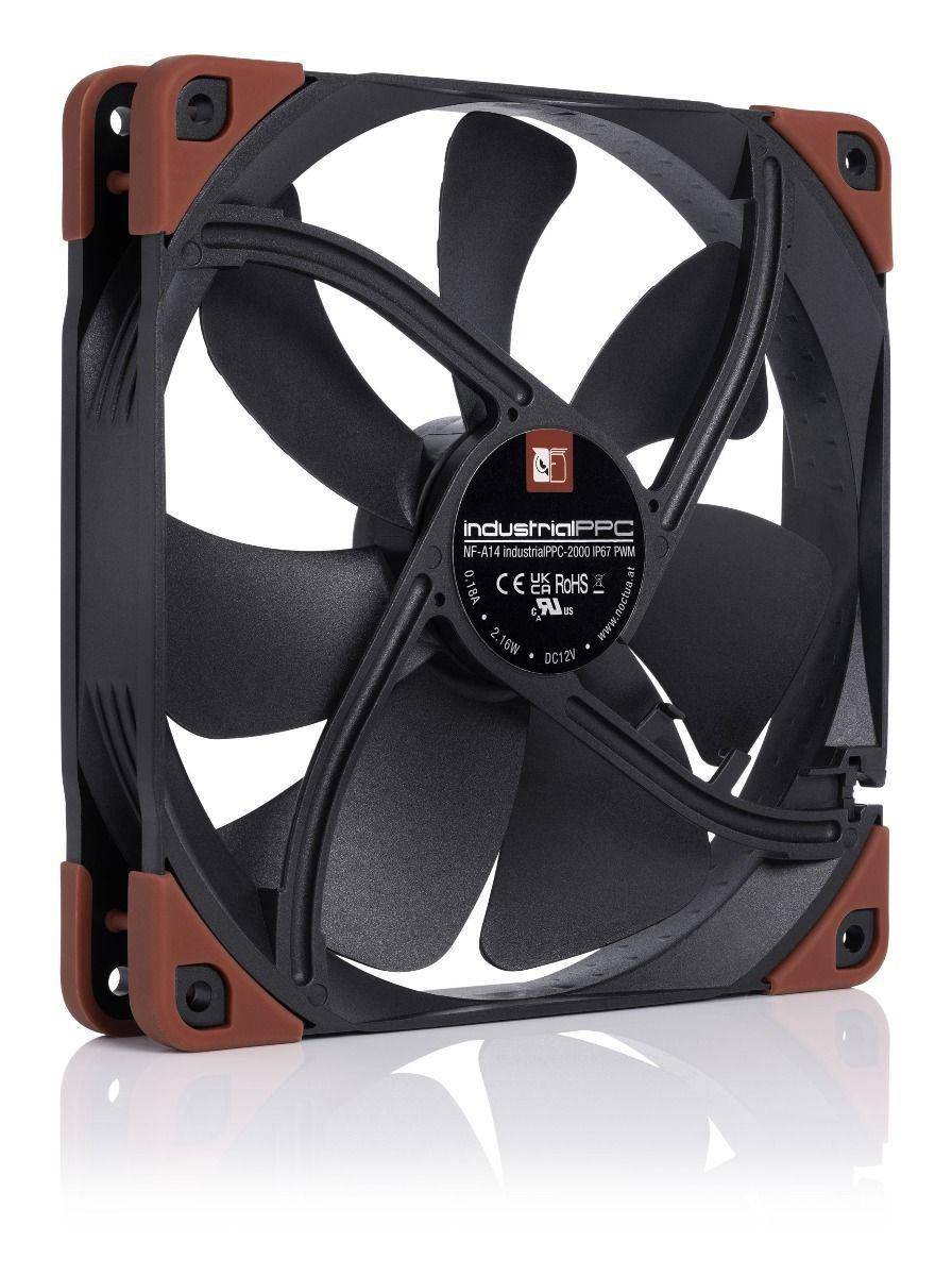 Noctua 2000 RPM, 182,5 m³/h, 31,5 dB(A), 4,18 mm H₂O, IP67, 4-pins PWM, 140 x 140 x 25 mm-1
