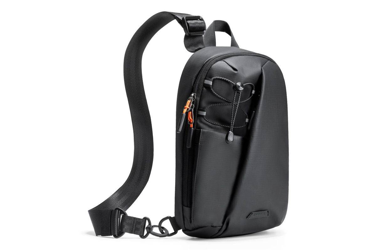 Inateck FB01003 zwarte unisex schoudertas van polyester.-0