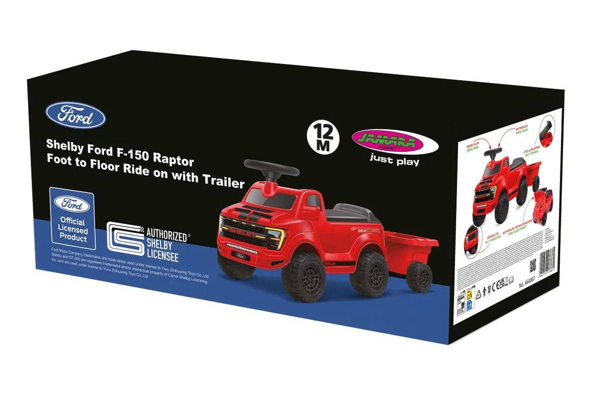 Jamara Shelby Ford F-150 Raptor slider met aanhanger, rood-3