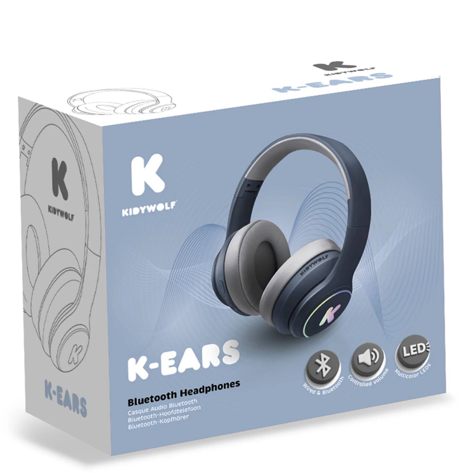 Kidywolf bluetooth hoofdtelefoon blauw-1