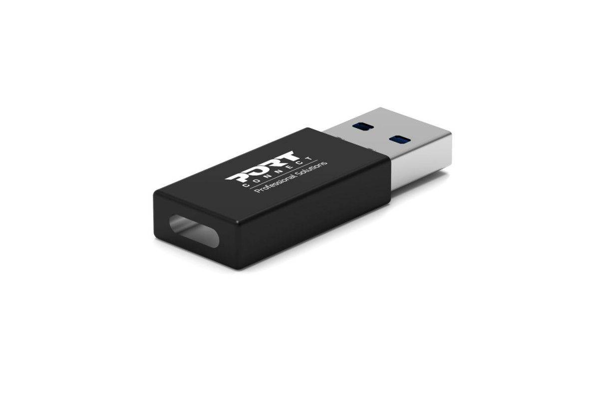 USB-C naar USB-A poortadapter, 2 stuks, converter, zwart-1