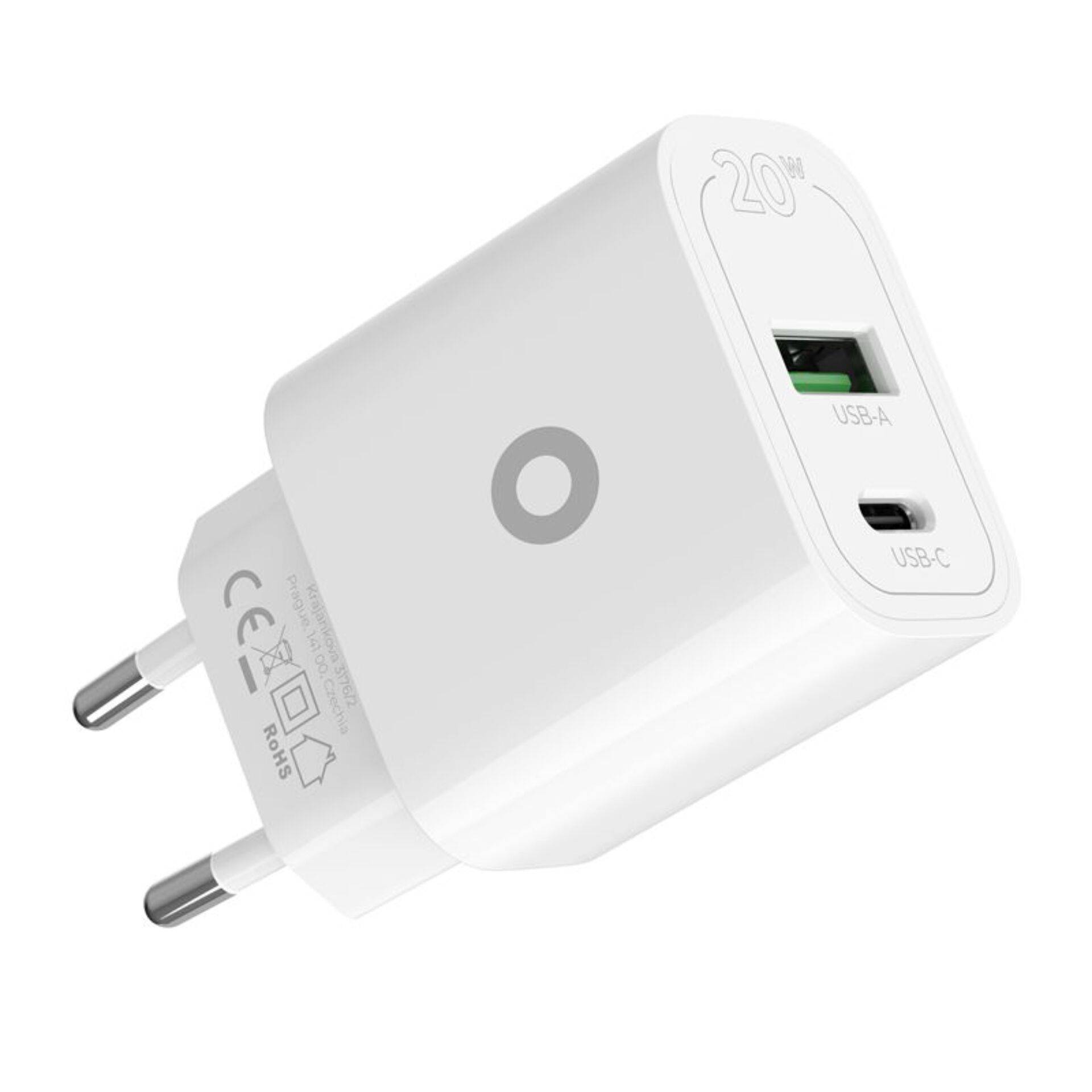Mobile Origin PD20W wandlader MO12 wit 1x USB-A + 1x USB-C-1