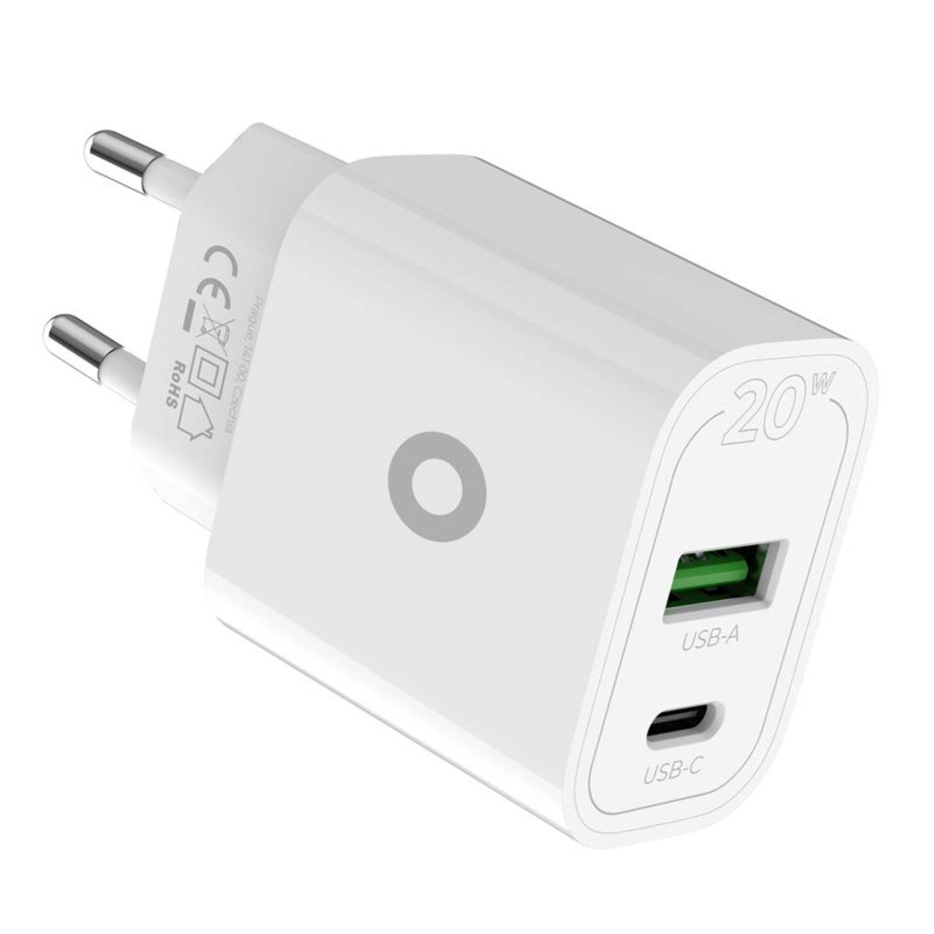 Mobile Origin PD20W wandlader MO12 wit 1x USB-A + 1x USB-C-2