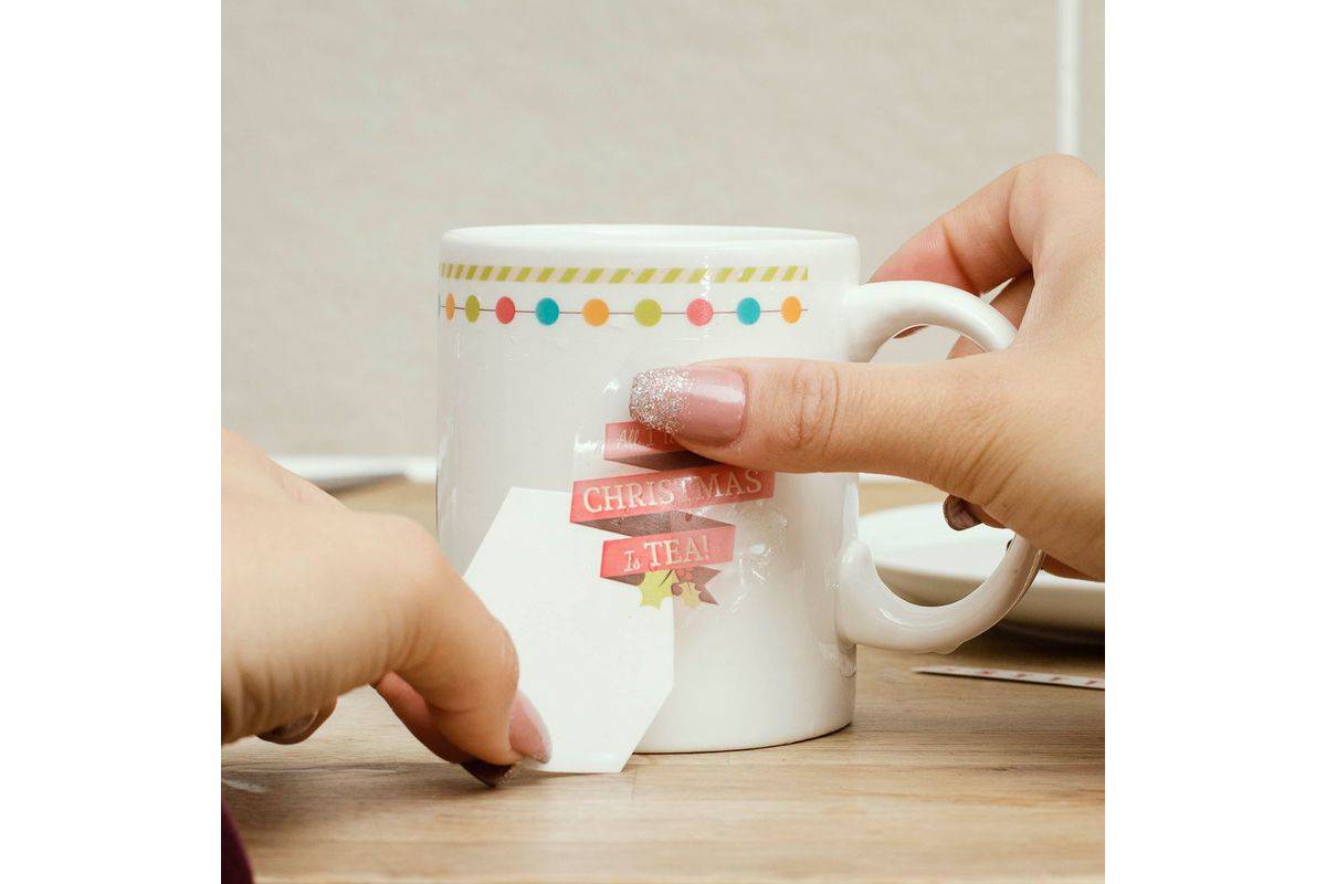 Duim omhoog! "Maak een kerstmok" Stick 350ml wit-1