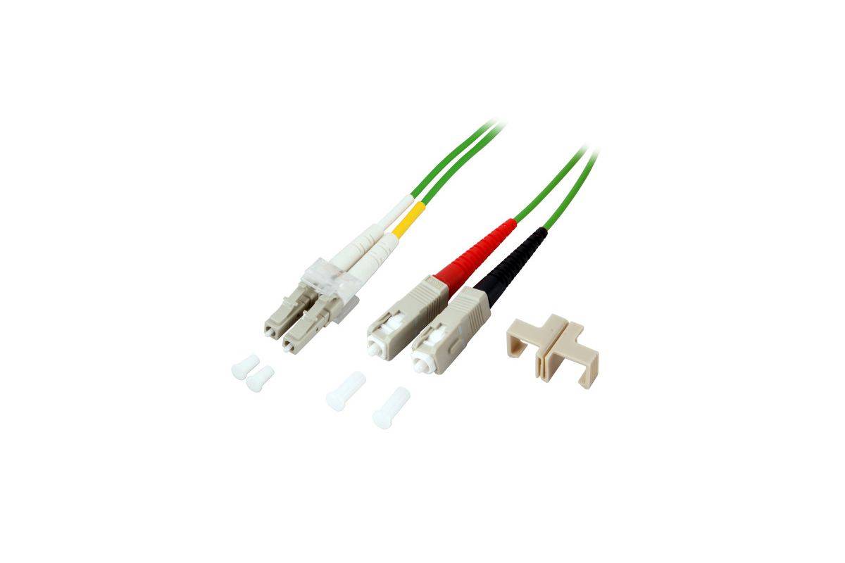 EFB Elektronik O0323.2OM5 InfiniBand- en glasvezelkabel 2 m 2x SC 2x LC Groen-0
