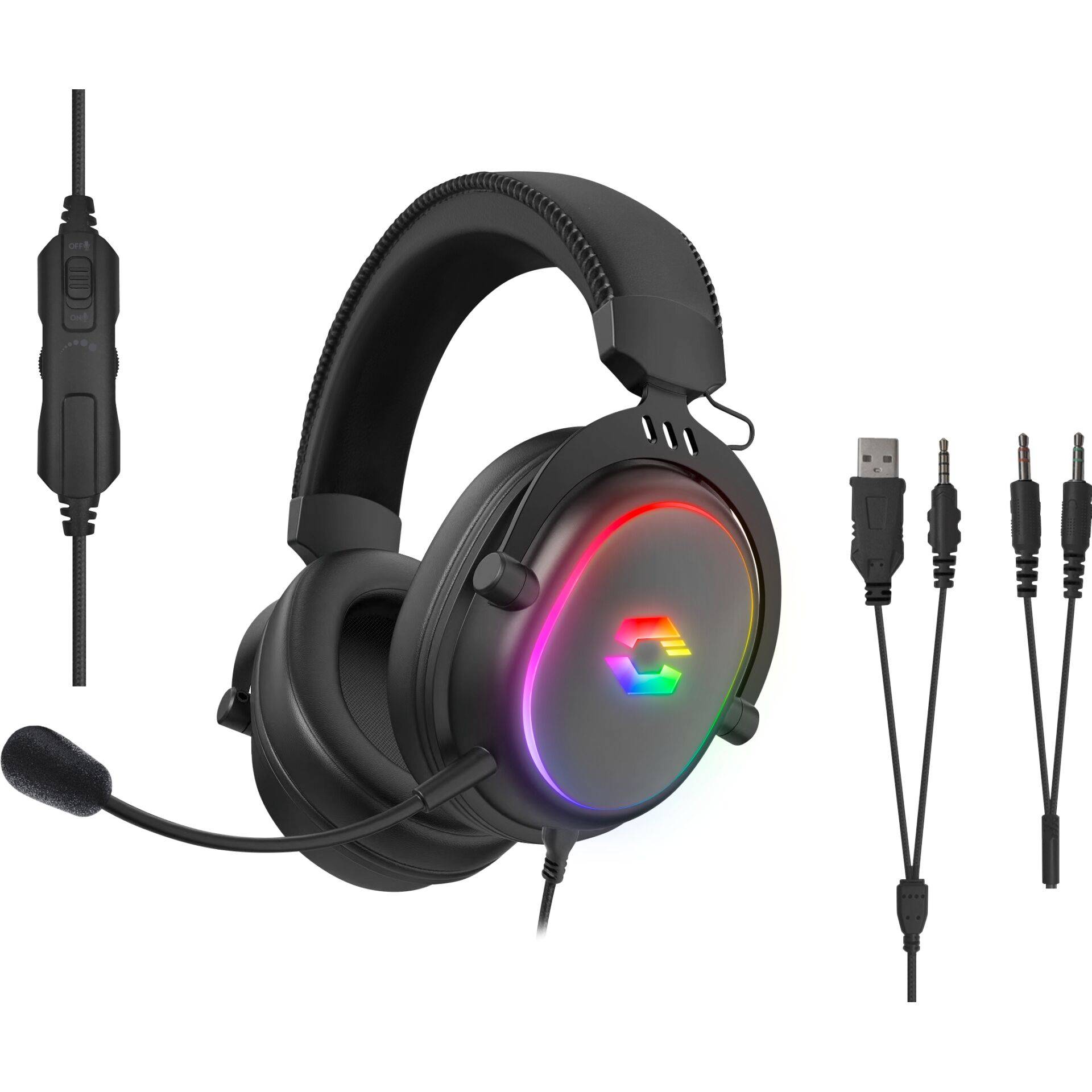 Speedlink CONUX RGB gaming-headsets voor pc/PS5/Xbox X/S/Switch 2-3