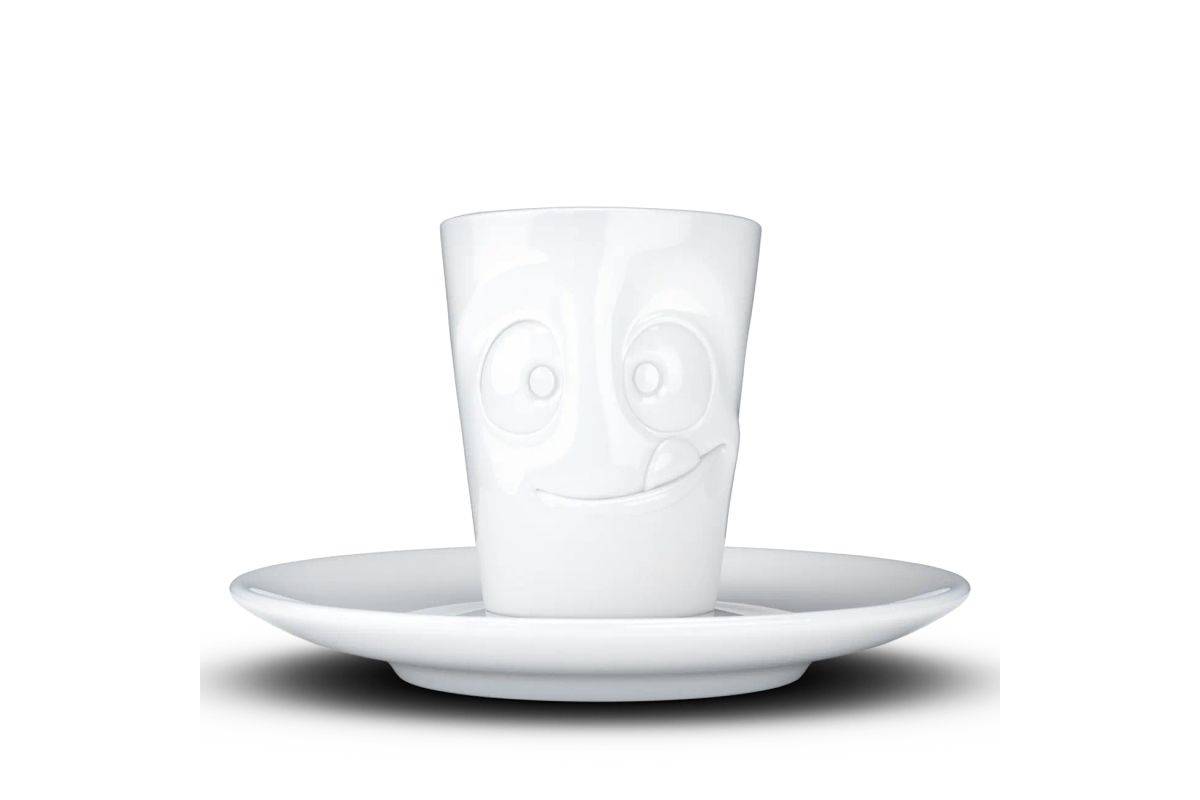 FIFTYEIGHT Espressomok met handvat 80 ml - Heerlijk wit-0