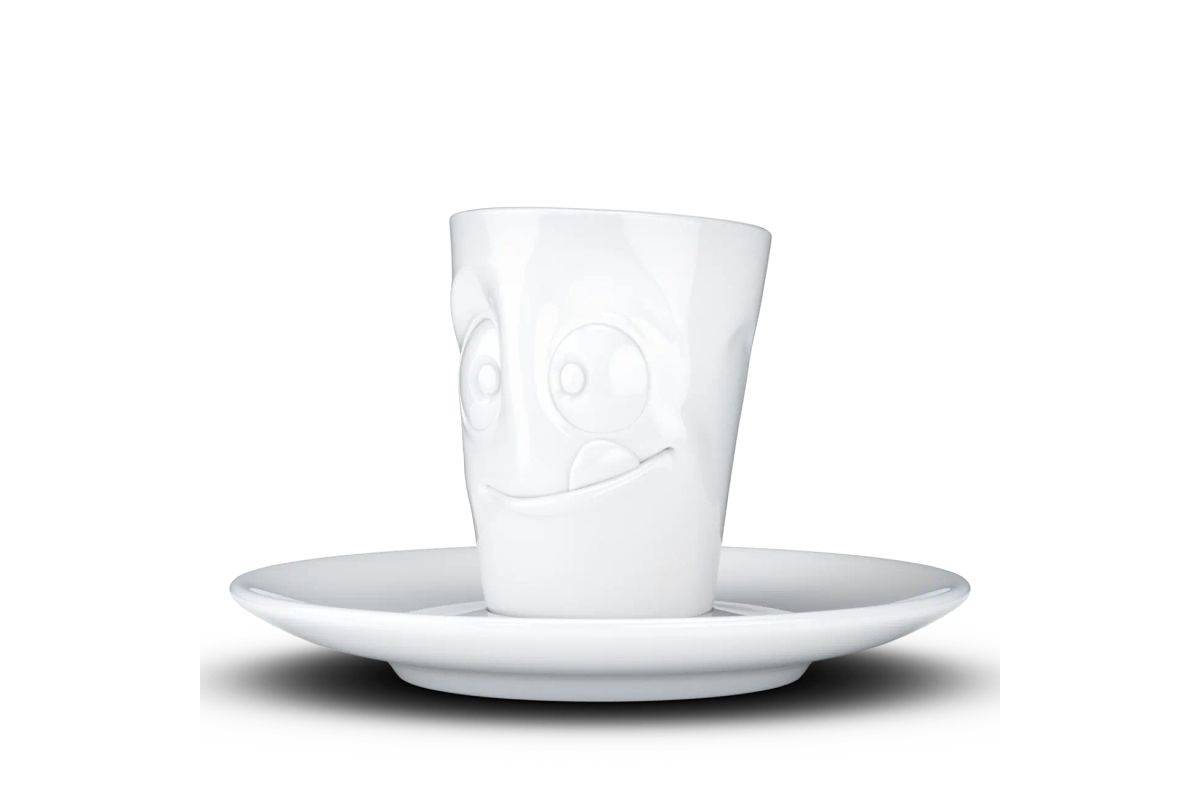 FIFTYEIGHT Espressomok met handvat 80 ml - Heerlijk wit-1