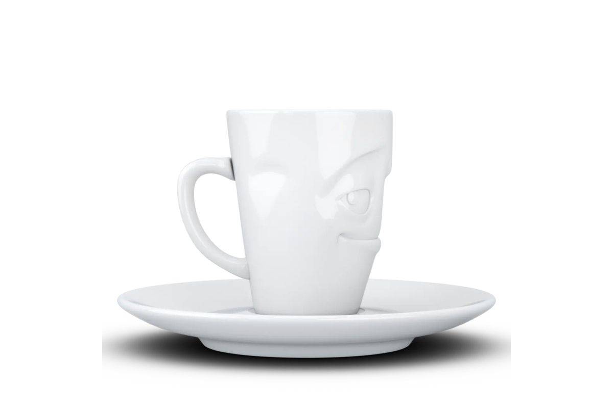 FIFTYEIGHT Espressomok met handvat 80 ml - Ondeugend wit-5