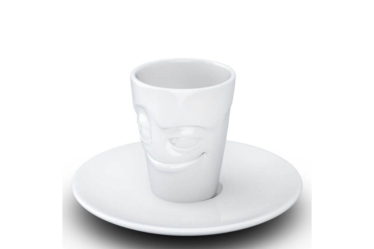 FIFTYEIGHT Espressomok met handvat 80 ml - Ondeugend wit-4
