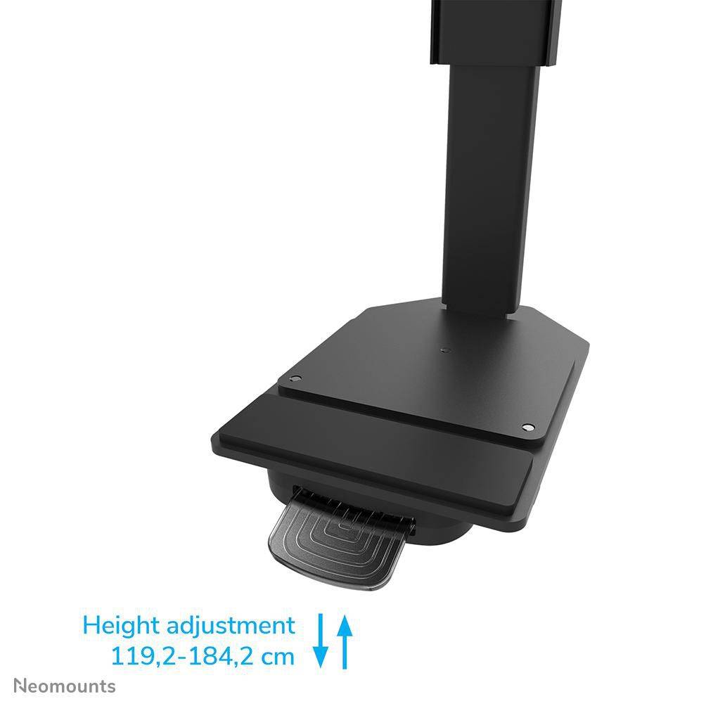 Neomounts FL55-975BL1, Mobiele gemotoriseerde XL-displaywagen, 75-115 inch, max. 160 kg, hoogte: 119,2-184,2 cm, VESA 20-6