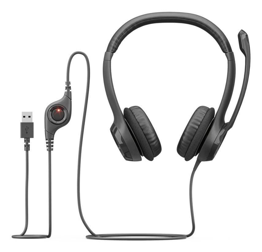 Logitech H390 USB-computerheadset, zwart, USB-A-6