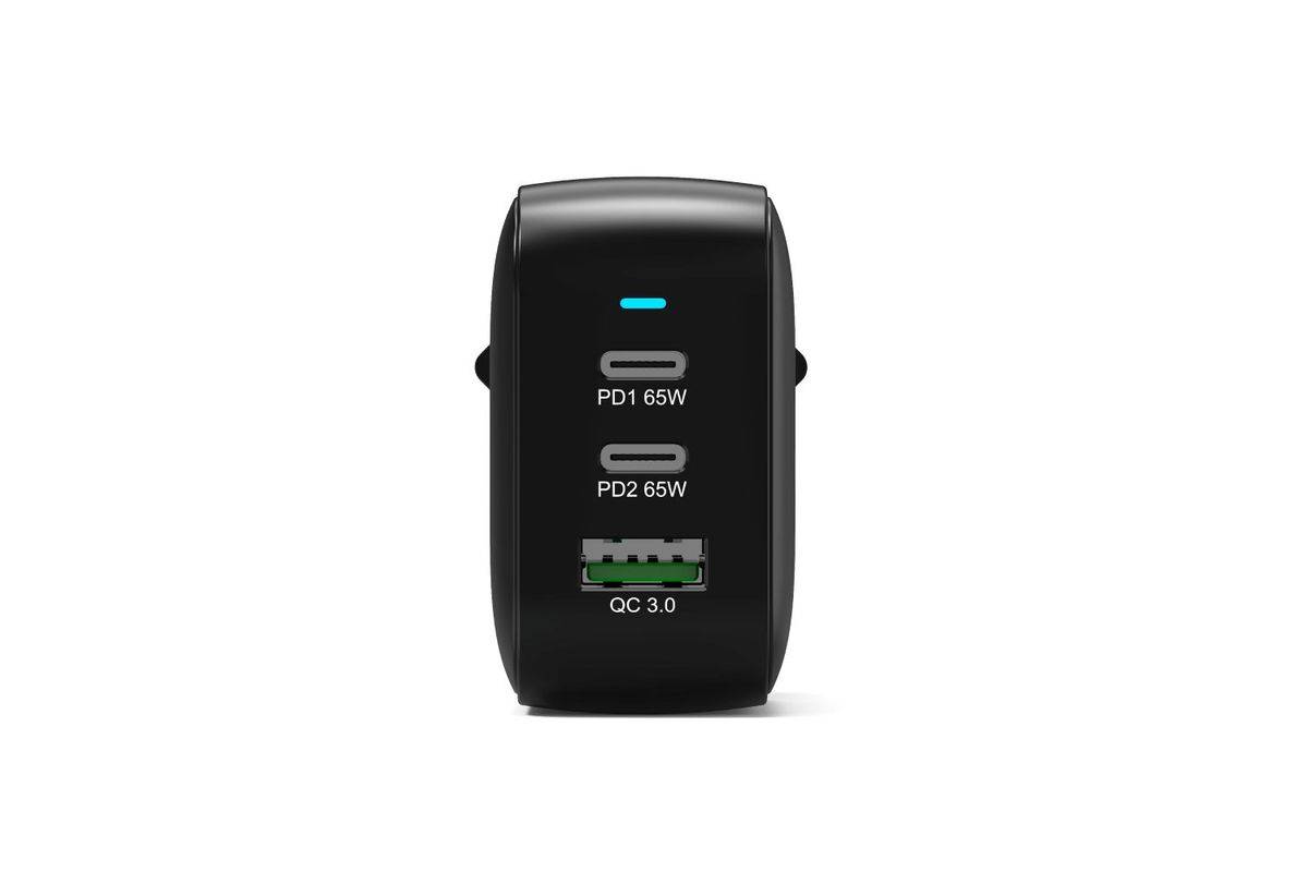 USB-C-poort, GaN 65W USB-C/A snellader met PD-3