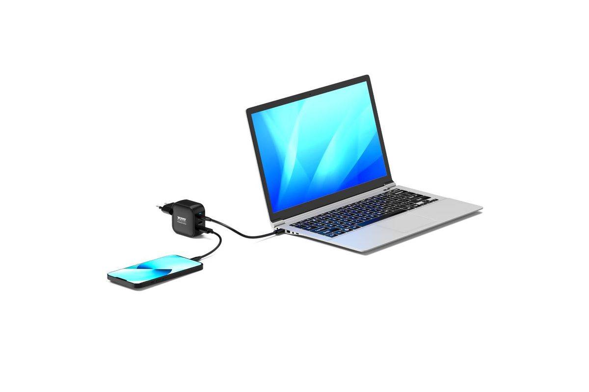 USB-C-poort, GaN 65W USB-C/A snellader met PD-4
