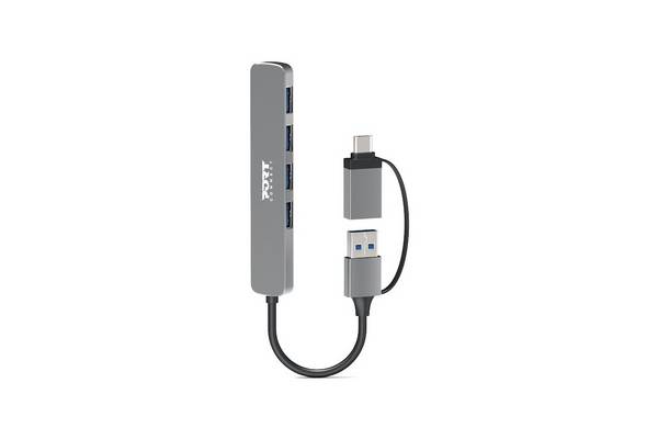 Port Designs 900161 Interface Hub USB 2.0 Type-A 5000 Mbit/s Zilver