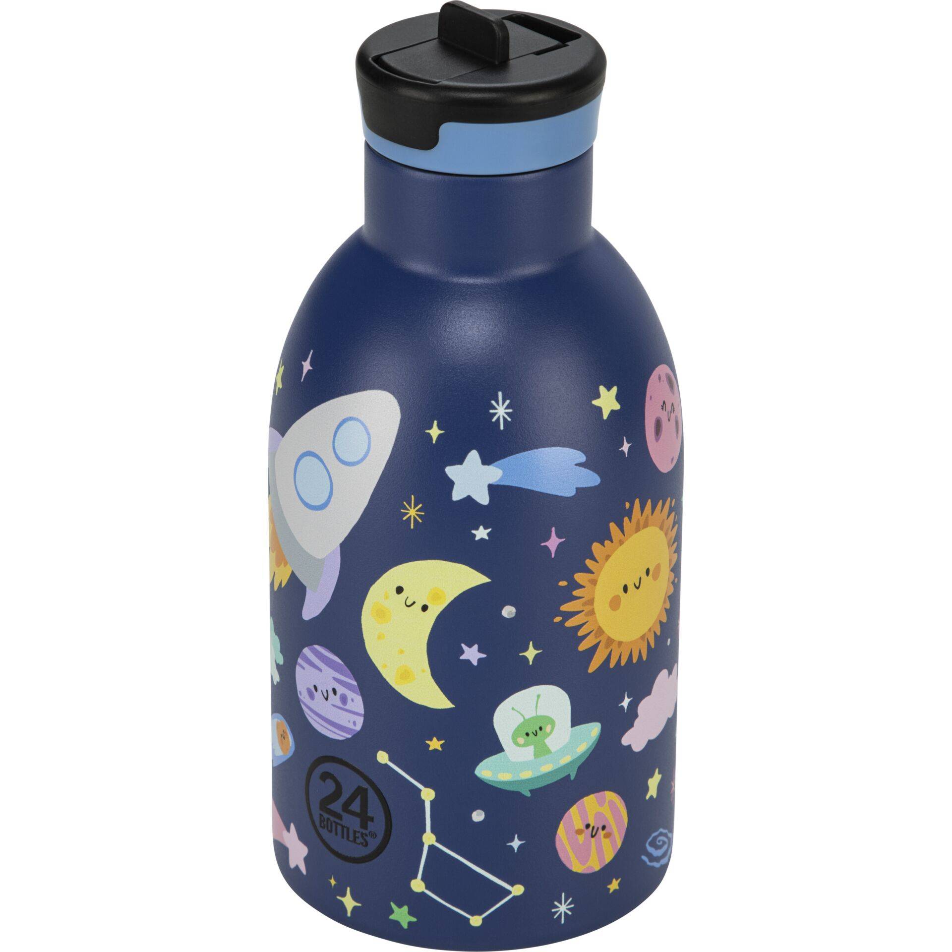 24Bottles geïsoleerde kinderfles Space Friends, 330 ml-0