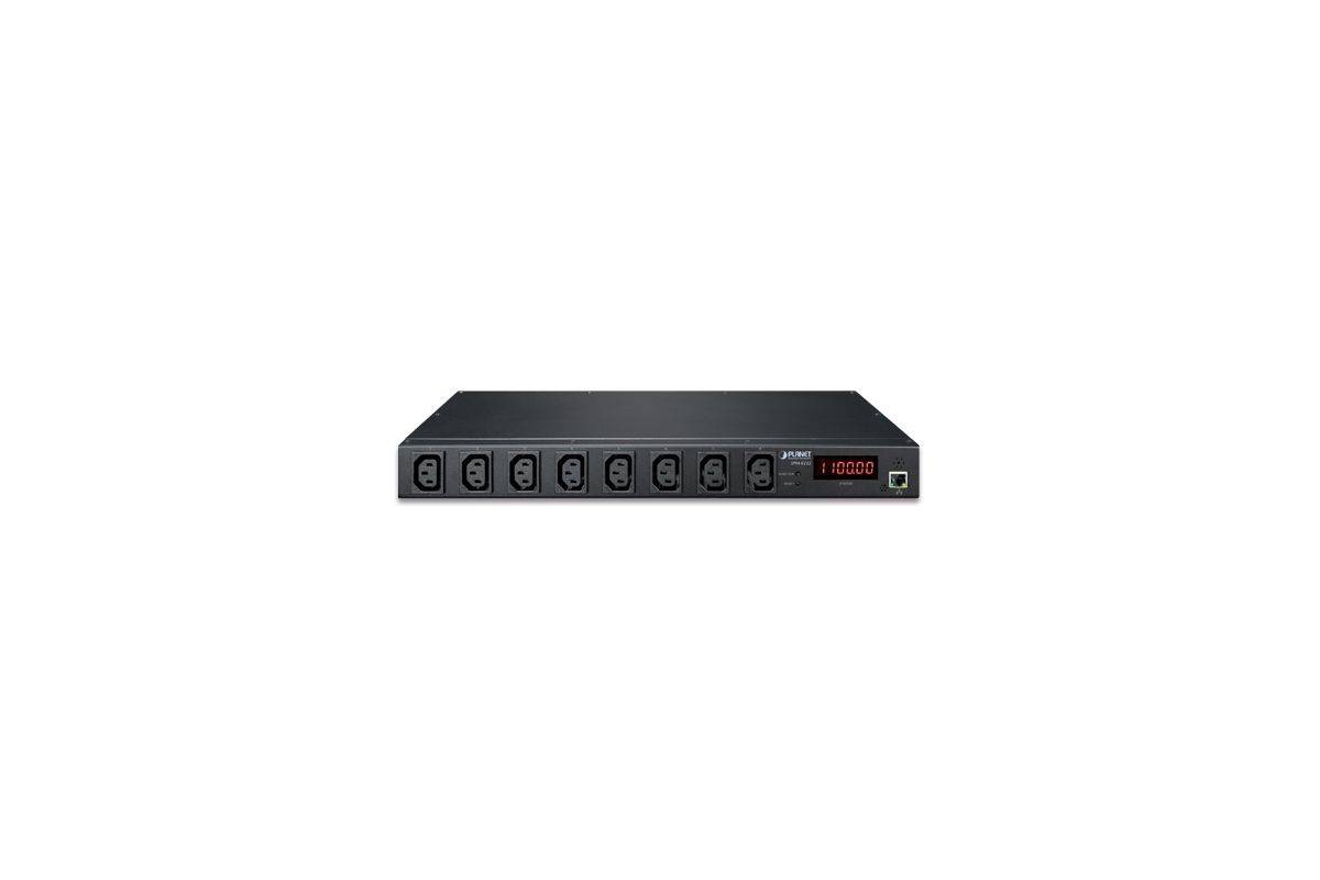 PLANET IP-gebaseerde 8-poorts geschakelde stroommanager voor stroomdistributie, 1U, zwart-1
