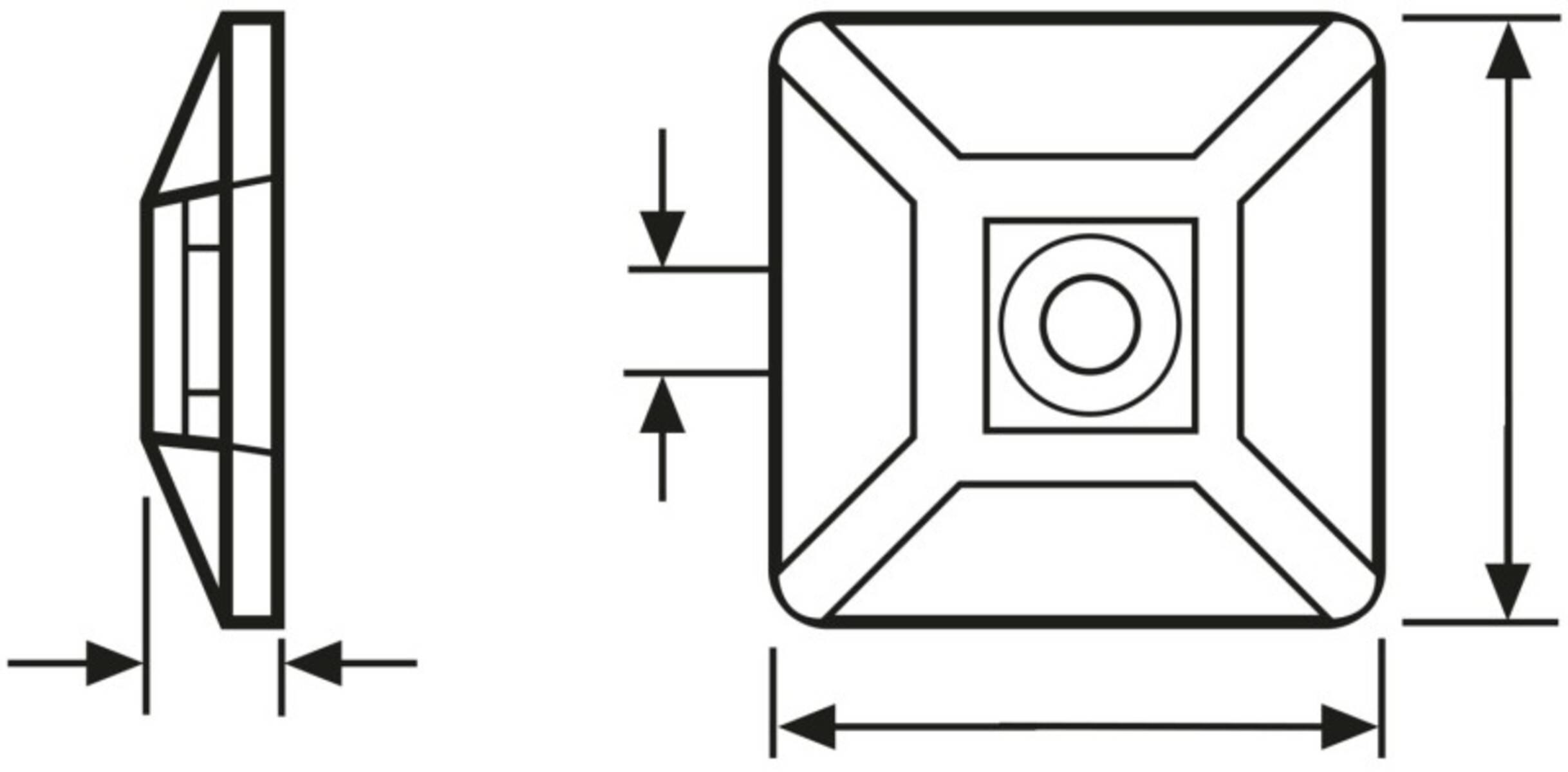 HellermannTyton MB4CAS-PA66-NA - Kabelbinderhalterung - Natural (Packung mit 100)-1