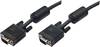 981063 USB-kabel VGA Aansluitkabel VGA-stekker 9-polig, VGA-stekker 9-polig 10.00 m Zwart Schroefbaar, Met Ferrietkern