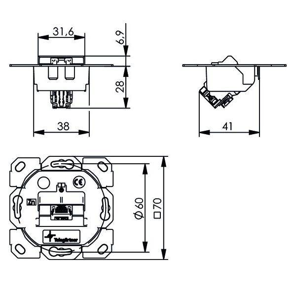 Telegärtner Modulaufnahme 100022985-2