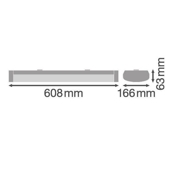 Ledvance LED Armatuur 600mm | 18W 4000K 2430lm 840 | IP44-3