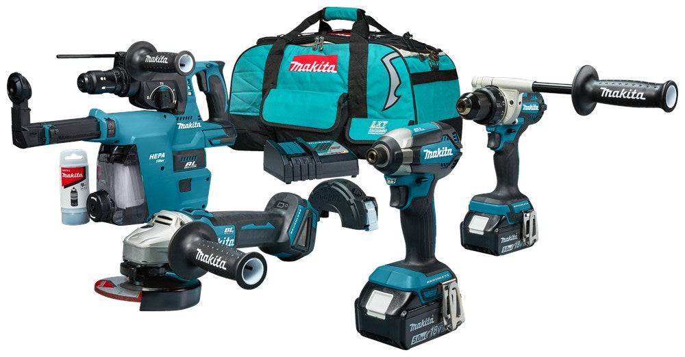 Makita DLX4194TX1 LXT 18V 4-Delige Combiset voor Allround tot Zwaar Boor-, Schroef- en Slijpwerk (Makita gereedschapset)-1