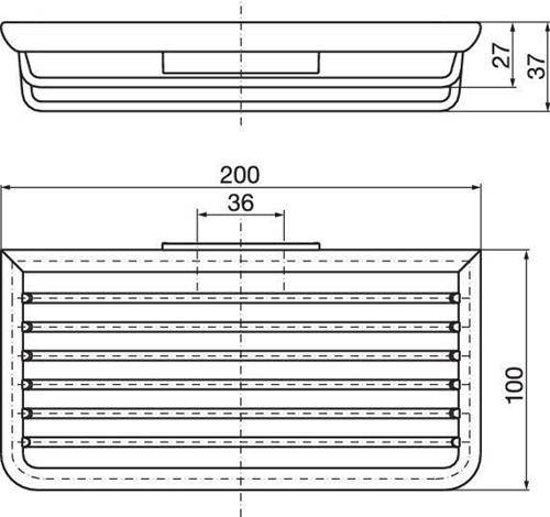 System2, korf, afneembaar, 200x100x37mm, chroom-2
