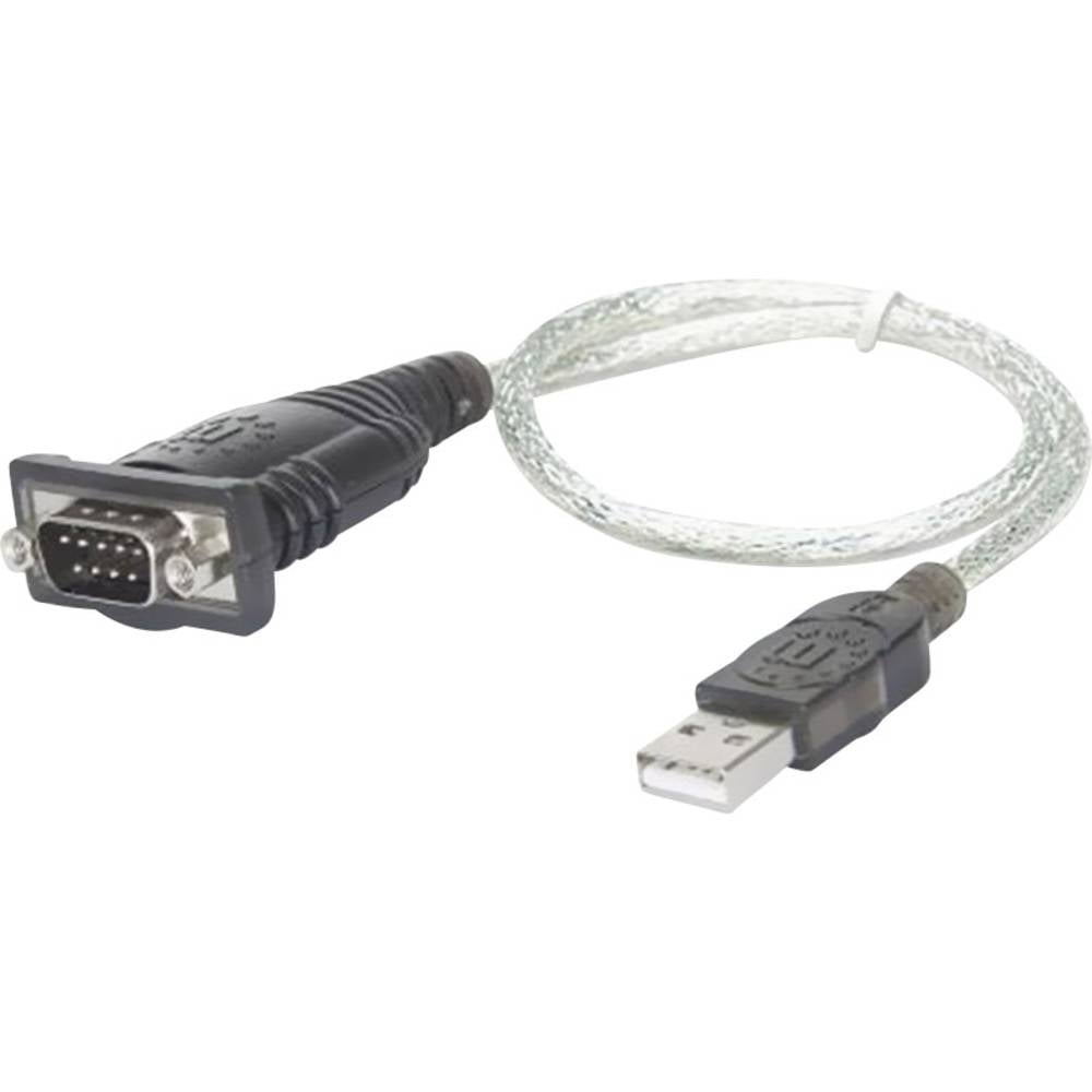 Manhattan USB 1.1 Adapter [1x USB 1.1 stekker A - 1x D-sub stekker 9-polig] 205146 Vergulde steekcontacten
