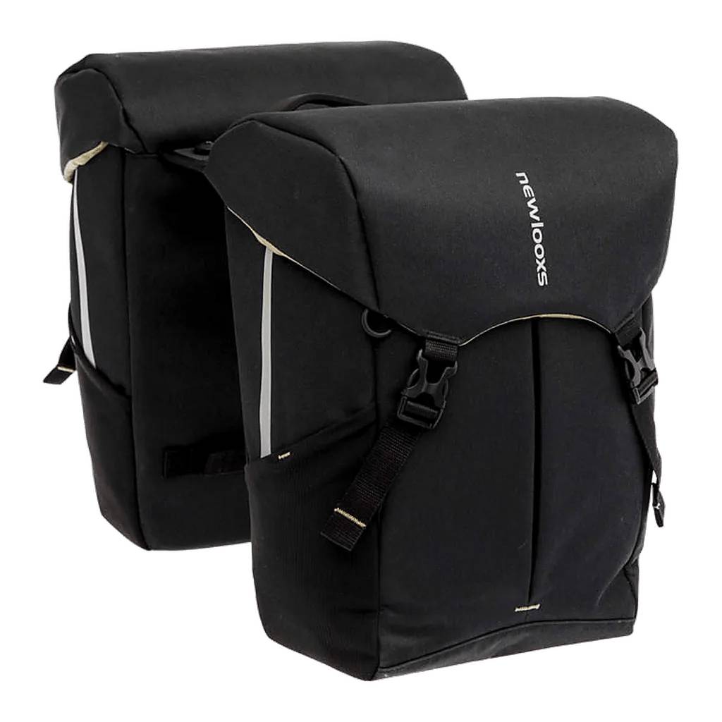 Dubbele fietstas New Looxs MIK 2.0 polyester - 40 liter, zwart-0